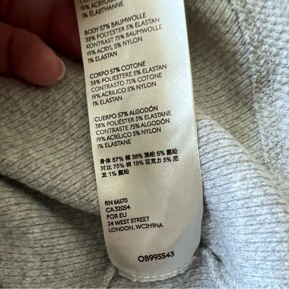 Free People Switch IT UP Thermal small in grey long sleeve top waffle knit - Picture 7 of 10